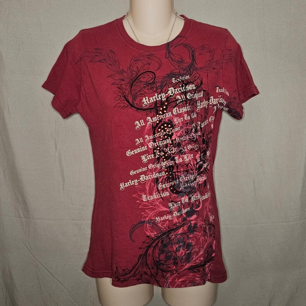 Y2k Harley Davidson Alien Motorcycle Tee‎
